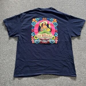 Mi Pueblo Mexican Restaurant Navy Blue T Shirt Size XL